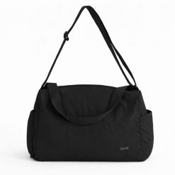 Sportowa torba materiałowa fitness pilates Solier FB53 Teya - czarna. Czarne torby sportowe bez wzorów, z materiału. Za 86.99 zł.