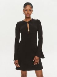 Pinko Sukienka codzienna Aquarios 101825 A15M Czarny Regular Fit. Czarne sukienki damskie Pinko, bez wzorów, z wiskozy, bez ramiączek. Za 419.99 zł.