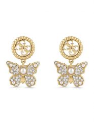 Guess Kolczyki JUBE06 132JW Złoty. Żółte kolczyki damskie Guess, ze stali. Za 248.99 zł.