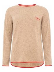 Zwillingsherz Sweter w kolorze beżowym rozmiar: M. Brązowe swetry klasyczne damskie Zwillingsherz, m, z kaszmiru, bez kołnierzyka. Za 173.99 zł.