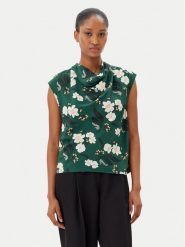 French Connection Bluzka 72YBJ 30 Zielony Regular Fit. Zielone bluzki damskie French Connection, xs, bez wzorów, z syntetyku, bez kołnierzyka, bez ramiączek. Za 189.99 zł.