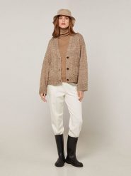 Rodier Kardigan w kolorze jasnobrązowym rozmiar: M. Brązowe kardigany damskie Rodier, m, bez wzorów, z wełny. Za 260.99 zł.