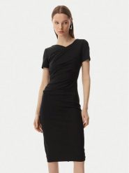 Rinascimento Sukienka koktajlowa CFC0129420003 Czarny Slim Fit. Czarne sukienki damskie Rinascimento, bez wzorów, z syntetyku, wizytowe, bez ramiączek. Za 609.99 zł.
