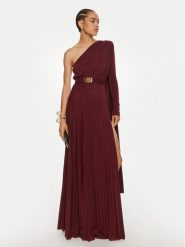 Elisabetta Franchi Sukienka wieczorowa AB-686-46E2 Bordowy Regular Fit. Czerwone sukienki damskie Elisabetta Franchi, bez wzorów, z wiskozy, wizytowe, bez ramiączek. Za 3,249.00 zł.