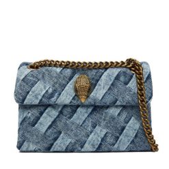 Torebka Kurt Geiger. Niebieskie torebki wieczorowe damskie Kurt Geiger, bez wzorów, bez dodatków. Za 629.99 zł.