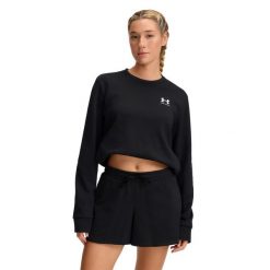 Bluza damska Under Armour Rival Terry. Białe bluzy damskie Under Armour, l, bez wzorów, z materiału, bez kaptura. Za 249.25 zł.