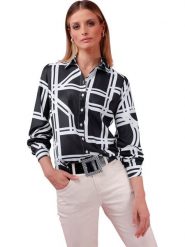Heine Bluzka w kolorze czarno-białym rozmiar: 38. Czarne bluzki damskie Heine, bez wzorów, bez kołnierzyka, bez ramiączek. Za 69.99 zł.