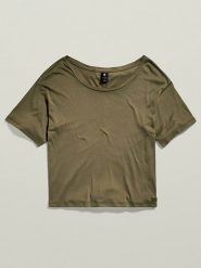 G-Star Koszulka w kolorze khaki rozmiar: S. Brązowe bluzki damskie G-Star, s, bez wzorów, z bawełny, retro, bez kołnierzyka, bez ramiączek. Za 109.78 zł.