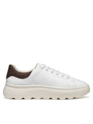 Geox Sneakersy D Spherica Ec4.1 D45TCD 08504 C1224 Biały. Białe obuwie sportowe damskie Geox, ze skóry, bez zapięcia. Za 419.99 zł.