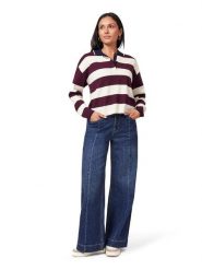 Scotch & Soda Koszulka polo w kolorze kremowo-bordowym rozmiar: L. Brązowe bluzki damskie Scotch & Soda, l, bez wzorów, bez kołnierzyka, bez ramiączek. Za 189.95 zł.