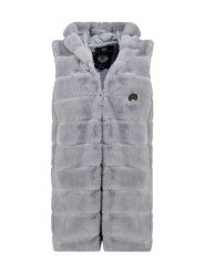 Geographical Norway Kamizelka polarowa "Uphemere" w kolorze szarym rozmiar: S. Szare kamizelki damskie Geographical Norway, s, bez wzorów, z polaru, bez kaptura. Za 139.87 zł.