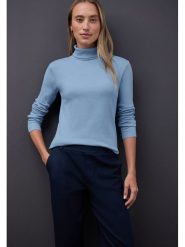 Street One Golf w kolorze błękitnym rozmiar: 34. Niebieskie golfy damskie Street One, bez wzorów, z bawełny, bez ramiączek. Za 73.93 zł.