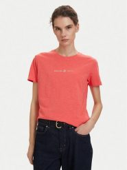 Beverly Hills Polo Club T-Shirt P-SS26W-TS6510 Koralowy Regular Fit. Pomarańczowe t-shirty damskie Beverly Hills Polo Club, xs, bez wzorów, z bawełny, bez kołnierzyka. Za 139.99 zł.