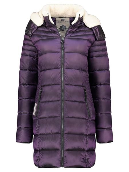 Geographical Norway Płaszcz pikowany "Carenne" w kolorze fioletowym rozmiar: M. Różowe płaszcze damskie Geographical Norway, m, bez wzorów, bez kaptura. Za 201.08 zł.