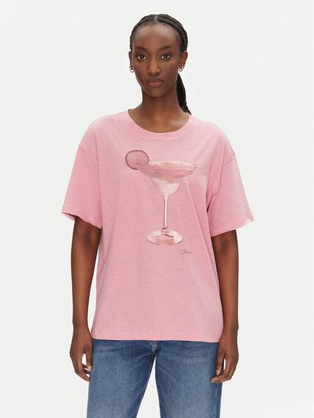 BOSS T-Shirt C_Eband_4 50540433 Różowy Relaxed Fit. Czerwone t-shirty damskie Boss, m, bez wzorów, z bawełny, bez kołnierzyka. Za 159.99 zł.