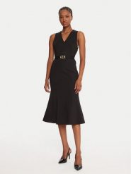 TWINSET Sukienka koktajlowa 252TP2606 Czarny Slim Fit. Czarne sukienki damskie Twinset, bez wzorów, z wiskozy, wizytowe, bez ramiączek. Za 1,089.00 zł.