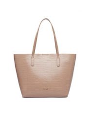 Nine West Torebka CEO-GENTLE GLAM-LDA9920 Beżowy ciemny. Brązowe shopper bag Nine West, ze skóry, bez dodatków. Za 279.99 zł.