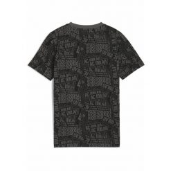 Młodzieżowa koszulka AC Milan FtblCulture z nadrukiem na całej powierzchni PUMA. Czarna bluzki damskie Puma, m, bez wzorów, bez kołnierzyka, bez ramiączek. Za 139.00 zł.