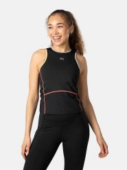 KARI TRAA Top sportowy "Linnea" w kolorze czarnym rozmiar: L. Czarne koszulki sportowe damskie Kari Traa, l, bez wzorów, z materiału, bez ramiączek, outdoorowe. Za 108.99 zł.