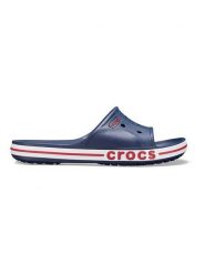 Crocs Klapki "Bayaband" w kolorze granatowym rozmiar: 39/40. Niebieskie klapki damskie Crocs, bez wzorów, z otwartym noskiem, bez obcasa, bez zapięcia. Za 114.17 zł.