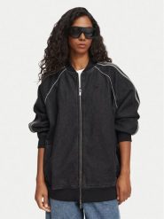 Adidas Kurtka jeansowa Sst KQ6471 Czarny Oversize. Czarne kurtki damskie Adidas, l, bez wzorów, z bawełny, bez kaptura. Za 399.99 zł.