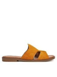 Lasocki Klapki WI23-FOXI-57 Żółty. Żółte klapki damskie Lasocki, bez wzorów, ze skóry, bez obcasa, bez zapięcia. Za 149.99 zł.