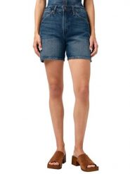 Wrangler Szorty dżinsowe - Regular fit - w kolorze granatowym rozmiar: W28. Niebieskie szorty damskie Wrangler, z aplikacjami, z podwyższonym stanem. Za 129.95 zł.