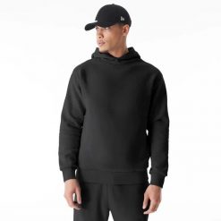 Bluza z kapturem New Era Flag. Czarne bluzy damskie New Era, m, bez wzorów, z bawełny, z kapturem. Za 343.50 zł.
