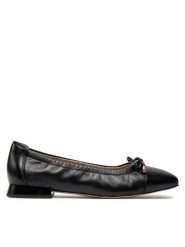 Caprice Baleriny 9-22104-42 Czarny. Czarne balerinki damskie Caprice, bez wzorów, ze skóry. Za 185.99 zł.