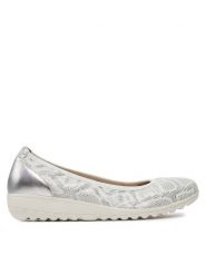 Caprice Baleriny 9-22161-42 Srebrny. Szare balerinki damskie Caprice, bez wzorów, ze skóry. Za 177.99 zł.