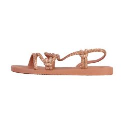 Sandały damskie Ipanema Solar Glow Sand. Czerwone sandały damskie Ipanema, bez wzorów, z materiału, bez obcasa, bez zapięcia. Za 94.99 zł.