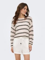 ONLY Sweter w kolorze beżowym rozmiar: S. Brązowe swetry klasyczne damskie Only, s, bez kołnierzyka. Za 120.24 zł.