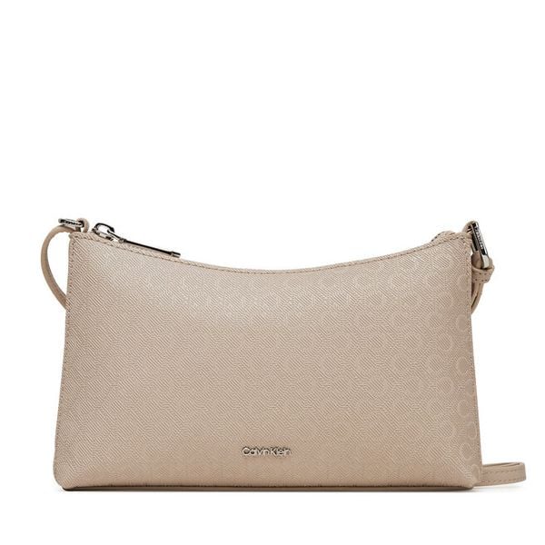 Torebka Calvin Klein. Brązowe listonoszki damskie Calvin Klein, bez wzorów, bez dodatków. Za 229.99 zł.