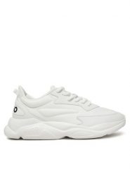 HUGO Sneakersy Leon 50536660 Biały. Białe obuwie sportowe damskie Hugo, z materiału, bez zapięcia. Za 389.99 zł.