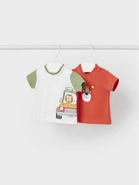 Mayoral Komplet t-shirtów 1002 Kolorowy Regular Fit. T-shirty i koszulki chłopięce Mayoral, bez wzorów, z bawełny, bez kołnierzyka, bez ramiączek. Za 89.99 zł.