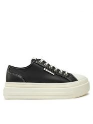 Tommy Jeans Trampki Foxing EN0EN02714 Czarny. Czarne trampki damskie Tommy Jeans, bez wzorów, z jeansu, bez zapięcia. Za 249.99 zł.