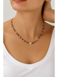 Pierres delicates Pozłacany naszyjnik z turmalinami - dł. 45 cm rozmiar: onesize. Białe naszyjniki damskie Pierres delicates, z perłą, pozłacane. Za 69.95 zł.