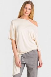 T-SHIRT Patrizia Pepe. T-shirty damskie Patrizia Pepe, m, bez wzorów, bez kołnierzyka. W wyprzedaży za 147.80 zł.