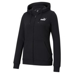 Bluza damska Puma ESS Small Logo Full-Zip Hoodie. Czarne bluzy damskie Puma, l, bez wzorów, z kapturem. Za 227.29 zł.