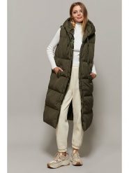 Cool and sexy Kamizelka pikowana w kolorze khaki rozmiar: S. Brązowe kamizelki damskie Cool and sexy, s, bez wzorów, bez kaptura. Za 152.98 zł.