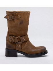 Replay Skórzane kozaki w kolorze brązowym rozmiar: 37. Brązowe kozaki damskie Replay, na zimę, bez obcasa, bez zapięcia. Za 478.99 zł.