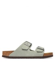 Birkenstock Klapki Arizona 1032820 Zielony jasny. Zielone klapki damskie Birkenstock, bez wzorów, ze skóry, bez obcasa, bez zapięcia. Za 549.99 zł.