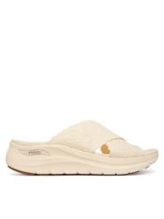 Skechers Klapki Arch Fit 2.0 164079/OFWT Beżowy. Brązowe klapki damskie Skechers, bez wzorów, z materiału, bez obcasa, bez zapięcia. Za 289.99 zł.