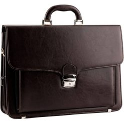 Elegancka teczka damska TIZANO T07 czekolada. Brązowe aktówki damskie TIZANO, ze skóry ekologicznej. Za 205.00 zł.