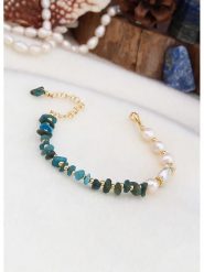 L'Atelier de Gaia Pozłacana bransoletka z perłami i opalami rozmiar: onesize. Białe bransoletki damskie L'Atelier de Gaia, pozłacane. Za 60.99 zł.