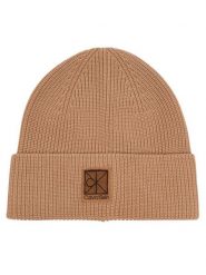 Calvin Klein Czapka LV04F8109G Beżowy. Brązowe czapki damskie Calvin Klein, na zimę, bez wzorów, z wiskozy. Za 169.99 zł.