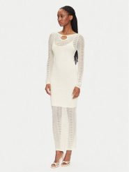 Marciano Guess Sukienka dzianinowa 5GGK45 5869Z Biały Regular Fit. Białe sukienki damskie Marciano Guess, z aplikacjami, z dzianiny, bez ramiączek. Za 519.99 zł.