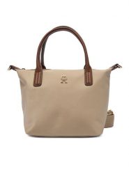 Tommy Hilfiger Torebka Popette Mini Tote AW0AW17709 Brązowy. Brązowe torebki klasyczne damskie Tommy Hilfiger, z materiału, bez dodatków. Za 309.99 zł.
