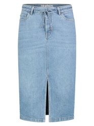 Sublevel Spódnica dżinsowa w kolorze błękitnym rozmiar: M. Niebieskie spódnice damskie Sublevel, na co dzień, m, z aplikacjami, ze skóry, klasyczne, midi. Za 86.99 zł.