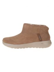 Skechers Skórzane botki "On the Go Joy" w kolorze jasnobrązowym rozmiar: 37,5. Brązowe botki damskie Skechers, z materiału, bez obcasa, bez zapięcia. Za 219.60 zł.